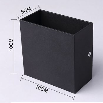 Modern LED Wall Sconce Aluminum Indoor LED Wall Mounted Lamp for Bedroom Hallway Black 10W Warm Light 3000K
