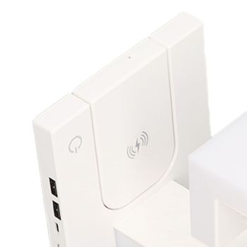 Magnetic Levitation Night Light 3 Gears Touching Switch LED Table Lamp with Phone Wireless Charging White