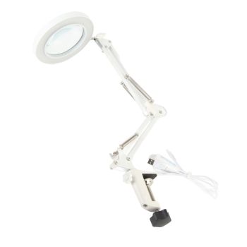 Magnifying Desk Lamp 5X Magnification 72 LED Beads 3 Light Modes Dimmable Lighted Magnifying Glass for Family Office