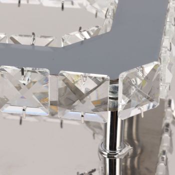LED Ceiling Lamp 3 Light Color Modern Decorative Square Faux Crystal Mini Chandelier for Living Room Corridor 85‑265V