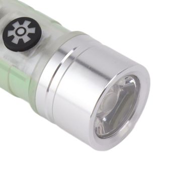 White Small Keychain Flashlight USB Type C Rechargeable IP65 Waterproof LED Mini Keyring Flashlight