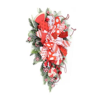 Christmas Garland Hanging Simulation Wreath for Living Room Bedroom Office Wedding Birthday