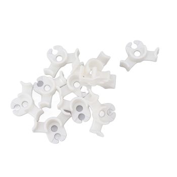 20Pcs Plant Bender Plastic Low Stress 90 Degree Angle Adjustable Plant Training Clips for Green House Garden White