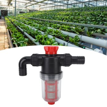Irrigation Water Pump Filter Fine Mesh Double Layer Filtration High Flow Inline Strainer for Garden Lawn 25mm Connector (External 1inch Tube)