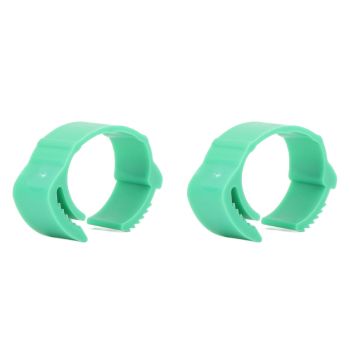 100pcs Chicken Identification Leg Bands Adjustable DIY Clip On Duck Bands for Geese Pigeons Green