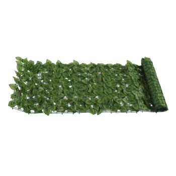 Faux Leaf Hedge Simulation Prevent Leaves Falling Off Decorative Artificial Fence Screen for Balcony Courtyard Color Printed Watermelon Leaf 0.5x3 Meters