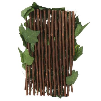 Artificial Hedges Fence Simulation Expandable Sun Protection Waterproof Artificial Topiary Hedge Plant for Garden Virginia Creeper Leaves