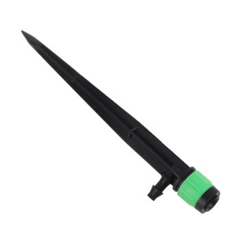 100pcs Drip Emitters 360 Degree Adjustable Water Flow Drippers Sprayer for Patio Lawn Bed Watering System 13cm / 5.1in Green