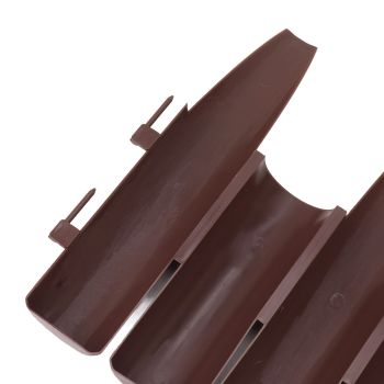10 PCS Staggered Short Fence PP Easy To Install Brown Short Fence Edging for Balcony Flower Bed