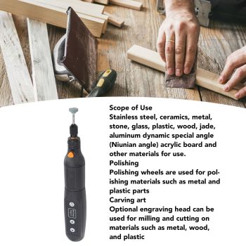 5 Speed 3.7V Mini Cordless Rotary Tool Mini Electric Grinder Set with Accessories USB Plug