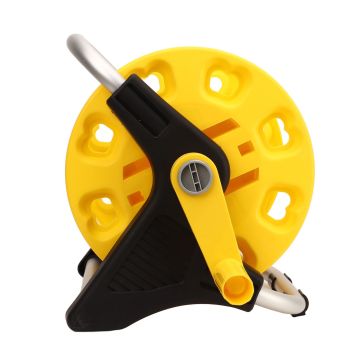 Garden Hose Reel Cart Yellow Hose Reel Cart Water Hose Cart Holds 30m of Water Pipe