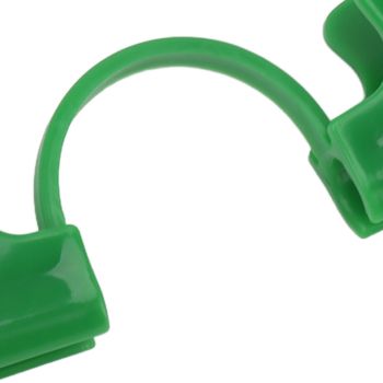 50Pcs Greenhouse Clamp PE Plastic 2 Head Plant Film Clamp Soil Sheet Clip for Horticulture 16mm / 0.63in