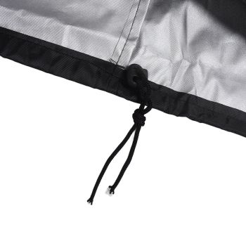 420D Oxford Fabric Waterproof BBQ Grill Cover Heavy Duty Waterproof Barbecue Gas Grill Cover Outer Black Inner Silver 147x61x122cm