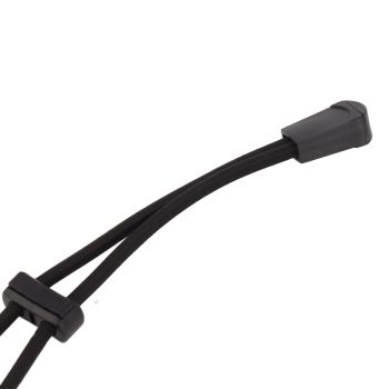 2Pcs Backpack Binding Clip MOLLE Gear Organizer Fastener Elastic Binding Buckle Carabiner Clip Bags Clasp Cord Fix Gear Elastic Strap Black