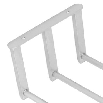 Bathroom Wall Towel Rack Wall Mounted 3 Bars Aluminum Alloy Rolled Towel Holder for Rolled Towels Silver