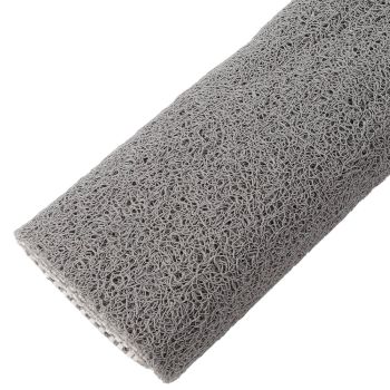Indoor Non Slip Mat PVC Textured Bath Tub Shower Mat Water Proof Grey Bathroom Rug