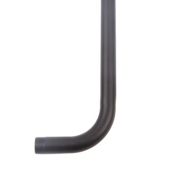 Shower Arm Stainless Steel Shower Head Extension Pipe Bathroom Shower Hardware Accessories Black 52cm