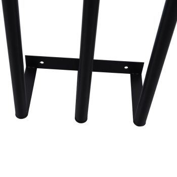 Towel Storage Rack Wall Mounted Black Iron Alloy 3 Bar Rolled Towel Holder for Bathroom