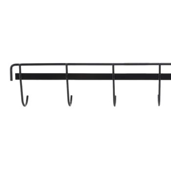 2pcs Wall Mounted Coat Rack Stainless Steel Wall Hanging Coat Hook Rail with 6 Hooks for Clothes Towel Hat 6 Hooks 1 Black 1 White