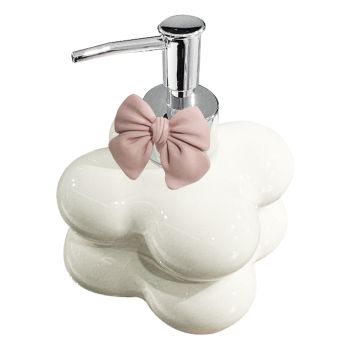Cloud Press Pump Bottle Ceramic Reusable Decoration Refillable Cloud Shape Dispenser Bottle for Bathroom Colorful