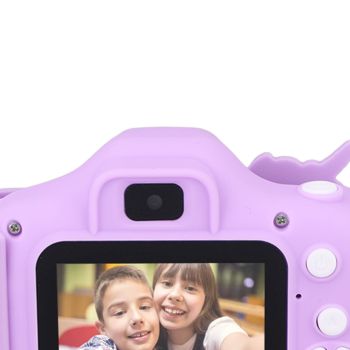 Kids Camera Dual Camera 2.0in IPS Screen 1080P Video Camera Toy with 32G Memory Card Purple