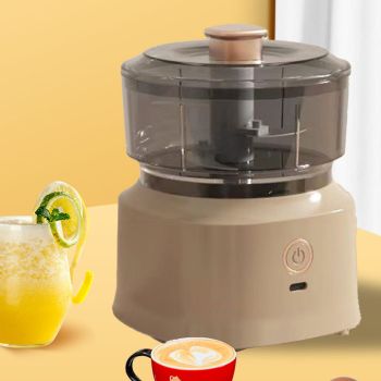 Electric Meat Chopper Grinder Blender Multifunctional Stainless Steel Blades Efficient Safe Food Blender for Kitchen Dark Brown