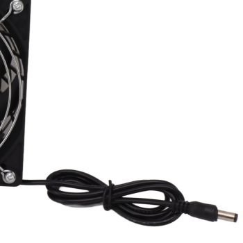 Solar Panel Fan Kit 10W Weatherproof Solar Powered Fan Wall Mounted for Outside Small Chicken Coops Greenhouses Sheds