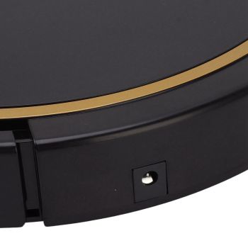 Ultra Thin Fully Automatic Robot Vacuum Cleaner Smart Robotic Vacuum Cleaner for Dust Hair Fluff Black Without Water Tank 32x32cm