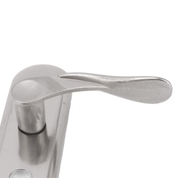 Door Interior Lever Passage Handle with Lock Easy Install Stainless Steel Door Handle for Bedroom Bathroom Closet Home