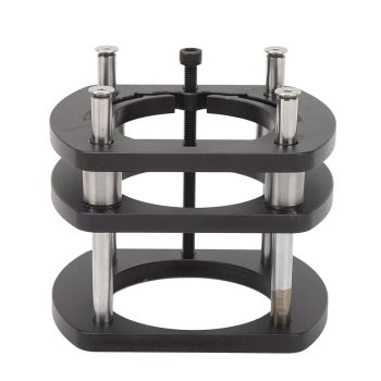 Trimming Machine Router Lift Table Base Aluminum Alloy Router Lift System with 4 Jaw Clamping Black