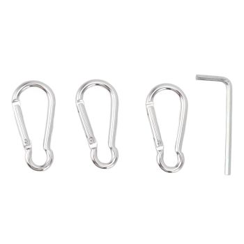 2 Pcs G3/4 Flag Pole Rings Aluminium Alloy 360° Rotating Anti Wrap Spinning Flagpole Mounting Clip Kit Silver