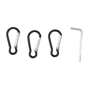 2 Pcs G3/4 Flag Pole Rings Aluminium Alloy 360° Rotating Anti Wrap Spinning Flagpole Mounting Clip Kit Black