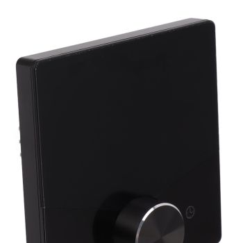Smart Thermostat Knob Design LCD Color Display Panel Digital Thermostat for Sauna Room Underfloor Heating System Black