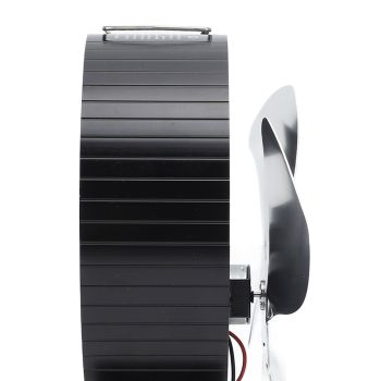 Wood Burner Fan 5 Blades Ultra Quiet Air Circulation Heating Energy Saving Heat Powered Fireplace Fan for Ice Fishing Camping Silver