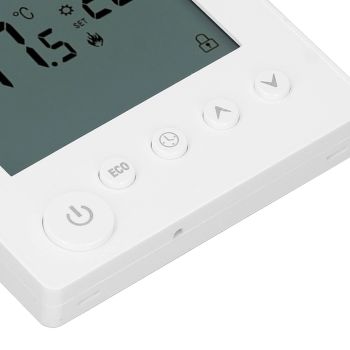 Digital Thermostat 4500W High Power Electric Floor Heating Temperature Control Thermostat for Office Mall AC 90V to 240V White