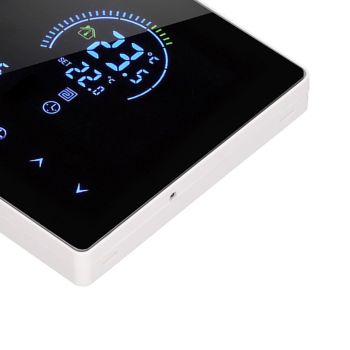 3A Smart Thermostat Intelligent Touch Color Screen LCD Display Thermostat Water Heating Boiler for Home Office Shopping Mall Store White Regular Model