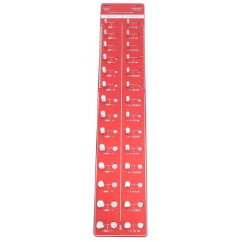 Bolt and Nut Identifier Gauge 10B21 Carbon Steel High Accuracy Nut and Bolt Thread Checker for Detecting Fixed Bolts Red 55x11cm