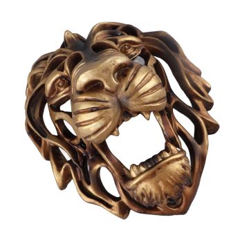 Lion Head Art Wall Decor Resin Vivid Lion Head Wall Mounted Art Sculpture for Living Room
