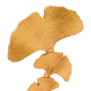 Leaf Decoration Resin Anti Slip Anti Fade Modern Desktop Leaves Ornament Model for Living Room Hallway Gold