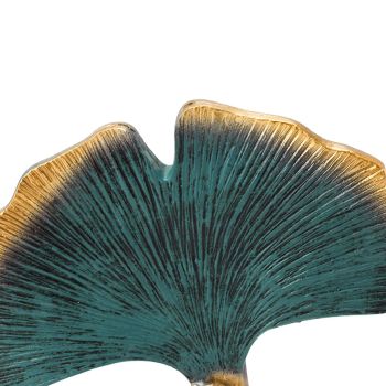 Leaf Decoration Resin Anti Slip Anti Fade Modern Desktop Leaves Ornament Model for Living Room Hallway Blue