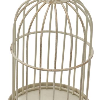 Birdcage Candle Holder Iron Vintage Detachable Stable Base Bird Cage Decor for Bedroom Restaurant L
