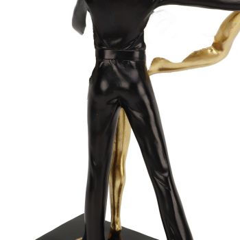 Romantic Couple Dancing Sculpture Decoration Resin Elegant Couple Ballet Dancer Statue Figurine Ornament Gold 7130W‑02