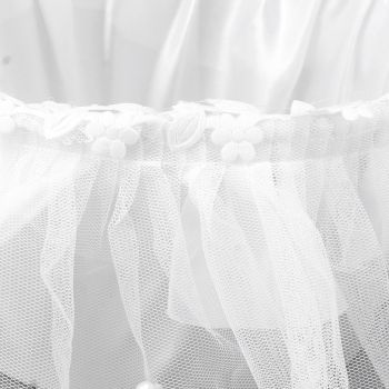 Wedding Flower Girl Basket White Lace Classic Gift Ceremony Supplies for Rose Petals
