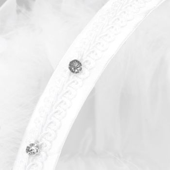 White Flower Girl Basket Petal Beads Decoration Handheld Bridesmaid Scattering Wedding Basket