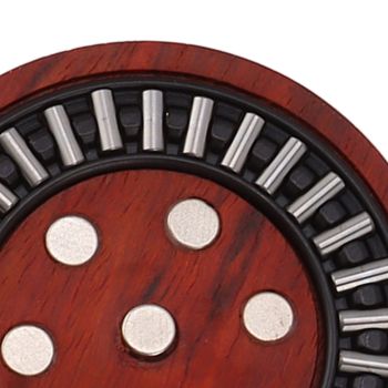 Magnetic Push Slider Stress Relief Handmade Rosewood Crafted Rotating Fidget Toys for ADHD Lion Head