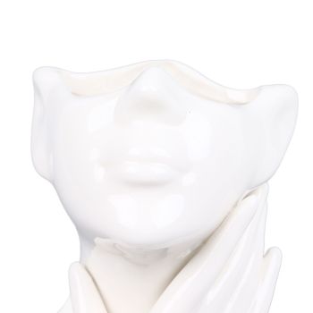 Female Face Vase Nordic Style Elegant Flower Vase Smoothly Ceramic Flower Vase Decoration for Living Room Garden