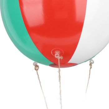 Hot Air Balloon with Rattan Basket PVC Colored Hanging Air Balloon Decoration for Christmas Decor