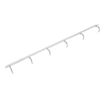 4 Pcs 6 Hooks Stainless Steel Cloak Hanger Wall Mounted Hanging Coat Rack for Laundry Rooms Entryways