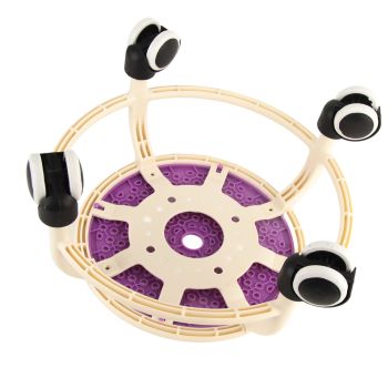 Round Rolling Low Stool Comfortable Universal Wheel Movable Mini Stool High Weight Capacity for Home Purple
