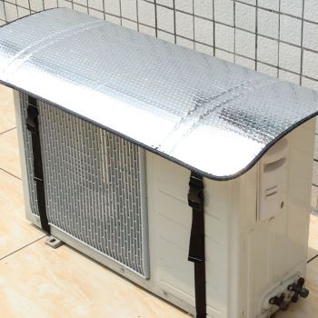 Air Conditioner Outdoor Unit Top Cover Dust Prevention Rainproof Windproof Outdoor AC Cover for 110x55cm/43.3x21.7in